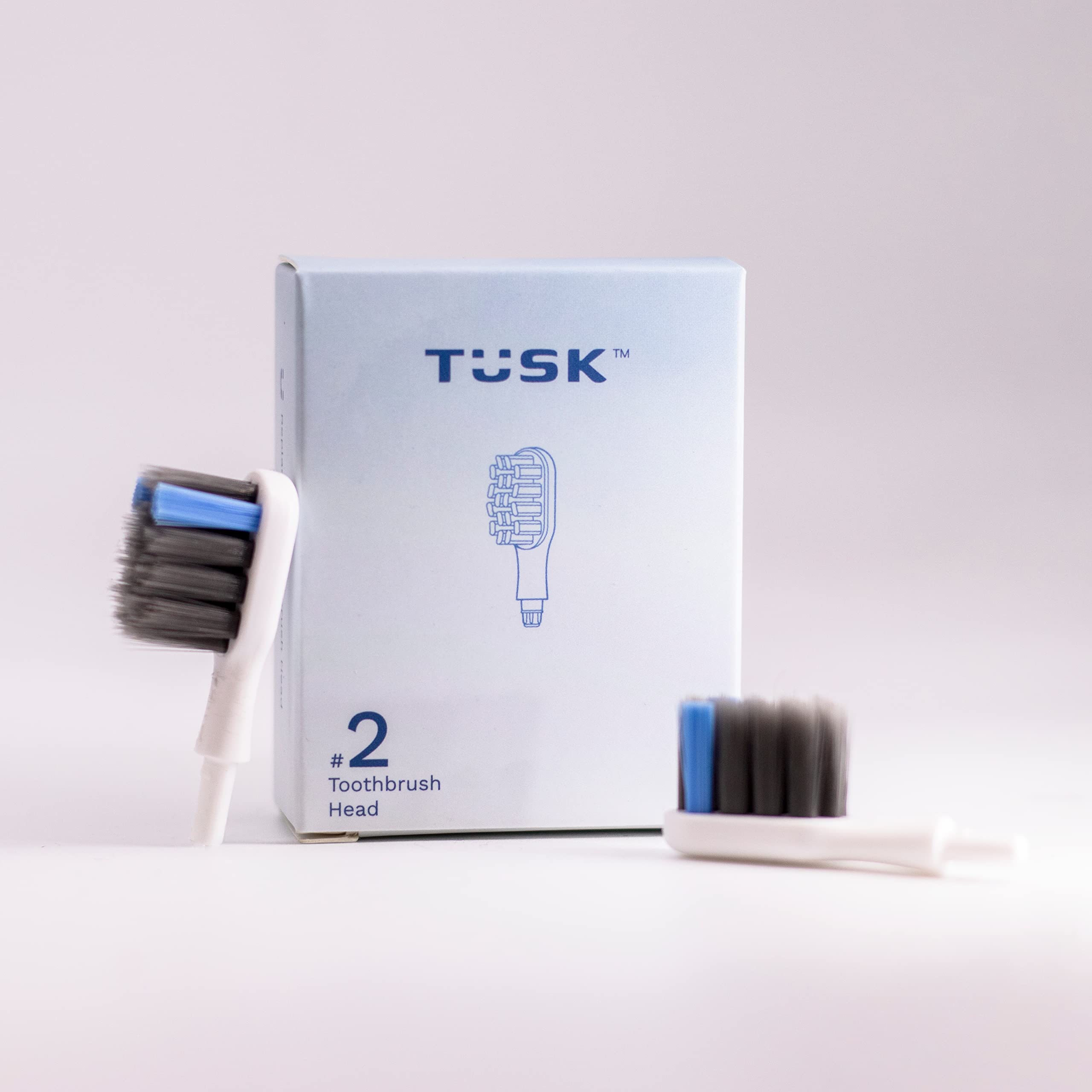 TUSK NanoSense Replaceable Brush Heads (2-Pack) – Charcoal-Infused, Anti-Bacterial, Soft Bristles with Color-Changing Blue Indicator for Gentle Cleaning (B0BCYJKGLS) Amazon Price History, Amazon Price Tracker