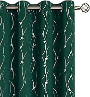 Vista 190 de BGment Room Darkening Curtains 95 Inches Long, Grommet Thermal Insulated Blackout Curtains with Wave Line and Dots Printed for Bedroom, 2 Panels