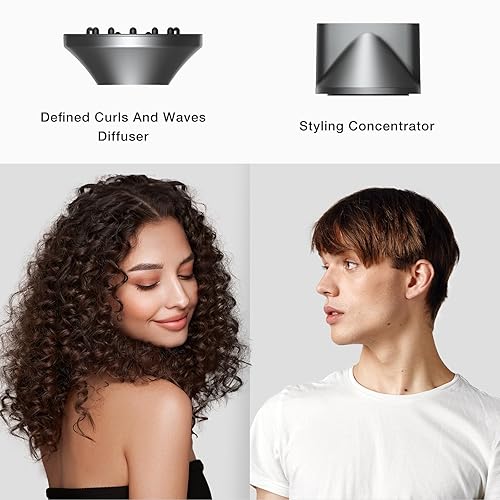 Miniatura 9 de TORRAS Stream Travel Secador de pelo de alta velocidad, secador de pelo modo de cuidado del cabello, velocidad del viento 96.1 fts, 200 millones de