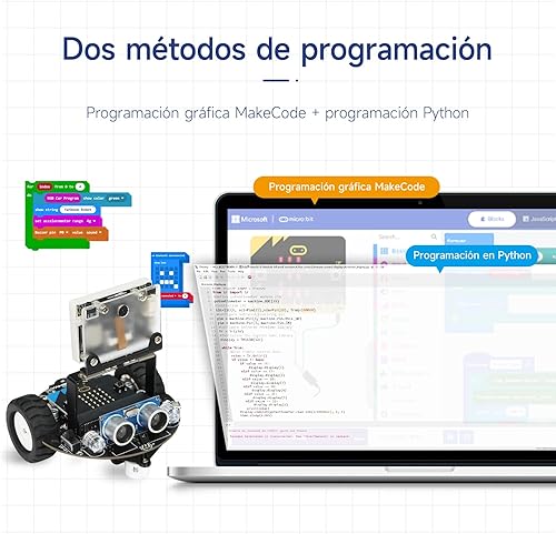 Miniatura 7 de Yahboom Microbit Learner Programación Visual Robot Kit Inteligente y Proyectos STEM Tinybit para niños Aprende a Codificar Inteligente y Educativo
