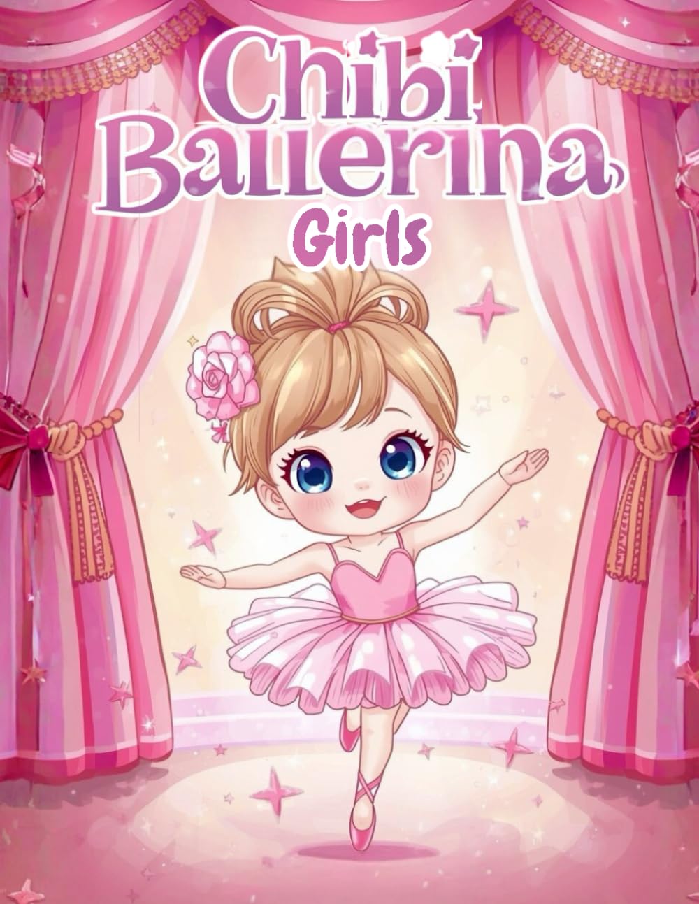 Chibi Ballerina Girls: Twirl into a magical world of adorable ballerinas! Cute & Graceful Coloring Book
