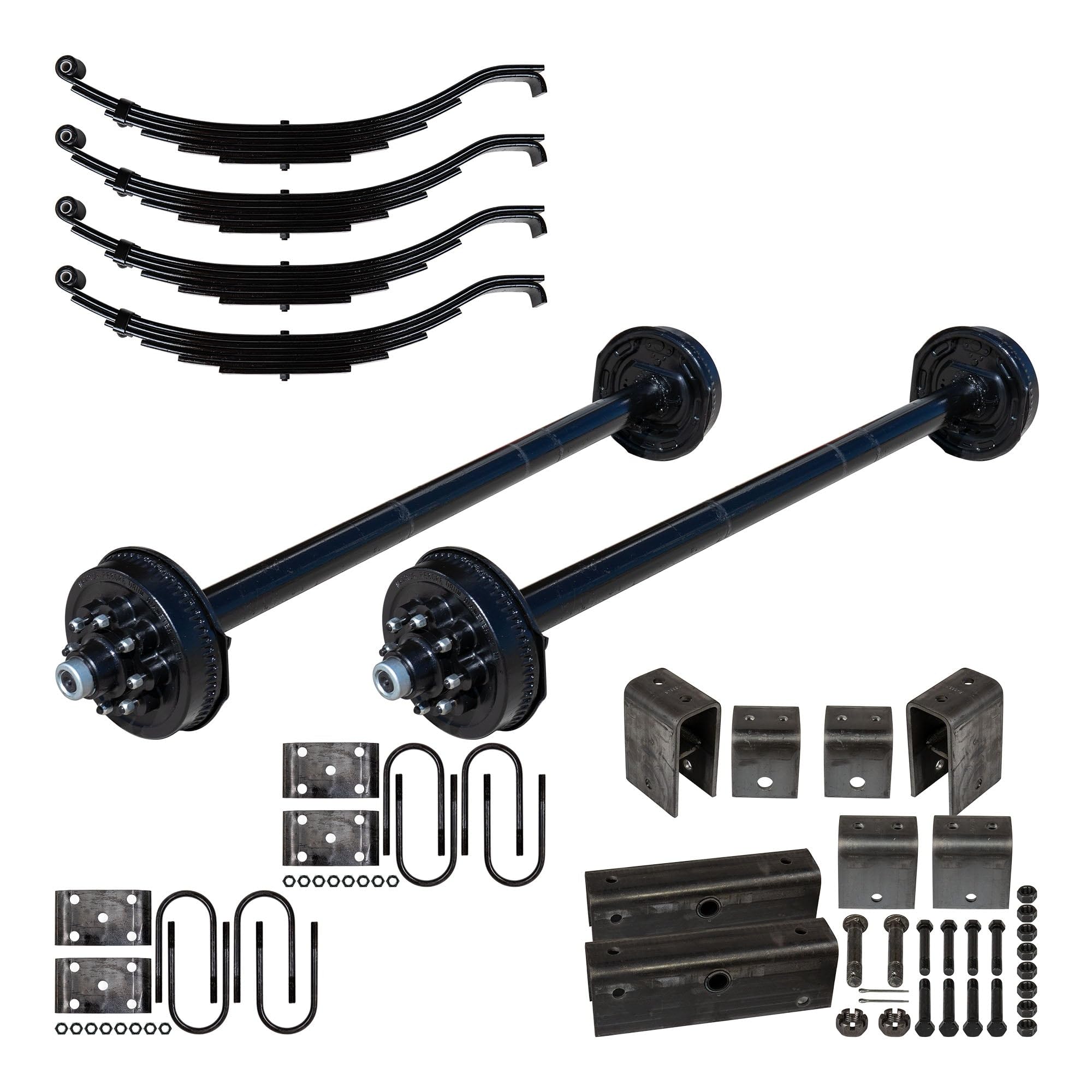 The Trailer Parts Outlet - 8000 lb TK Hybrid Tandem TK Axle Kit with Suspension - 16K Capacity 9/16