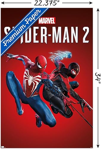 Miniatura 3 de Trends International Marvel's Spider-Man 2 - Póster de pared de arte clave, 22.37 x 34.00 pulgadas, paquete de póster y montaje prémium
