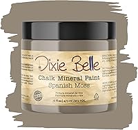 Vista 218 de Dixie Belle Paint Company - Pintura con acabado de tiza para muebles, color blanco lino (Drop Cloth), 8 fl oz, pintura mineral color blanco lino mate