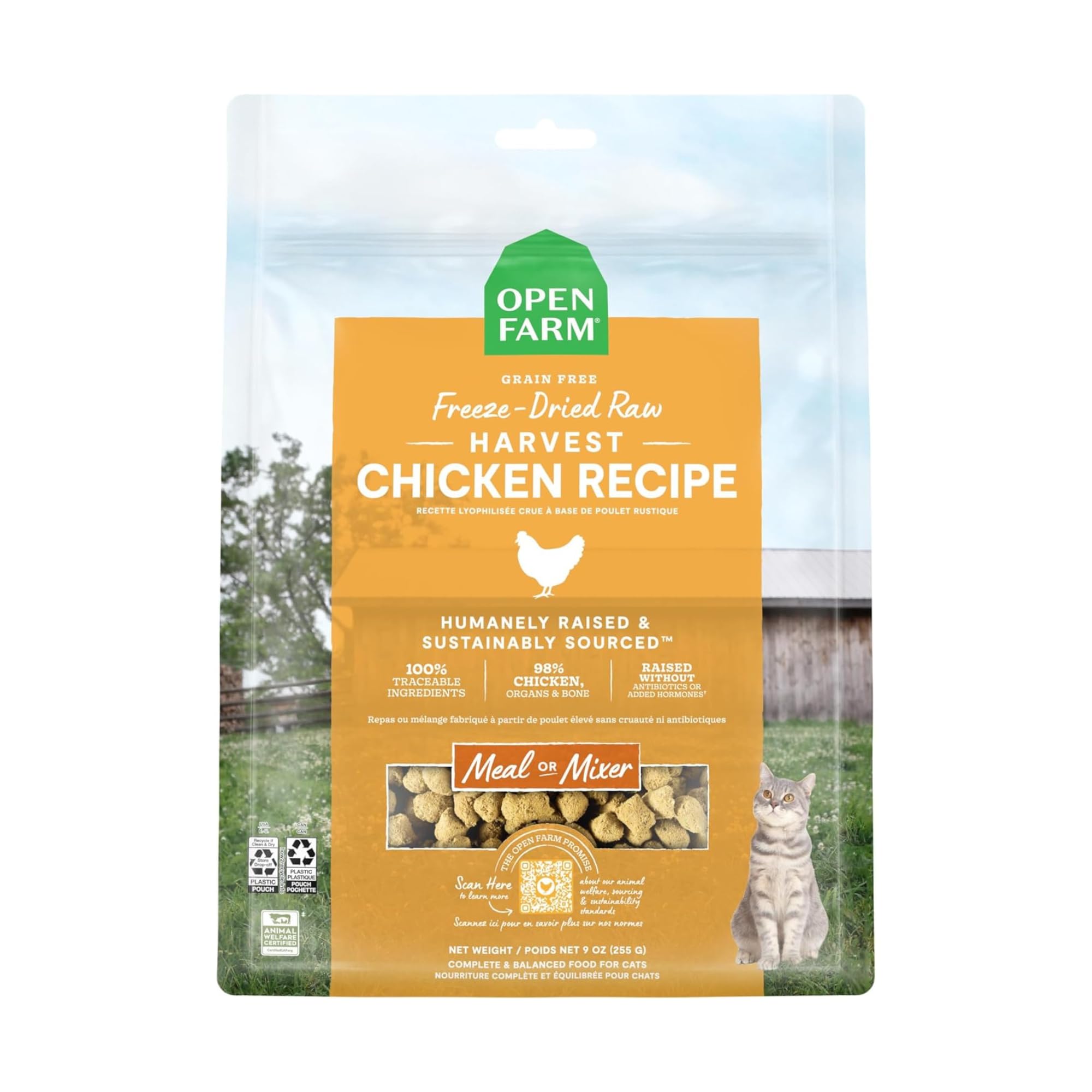 Harvest Chicken Recipe Freeze Dried Raw Morsels for Cats, 3.5oz