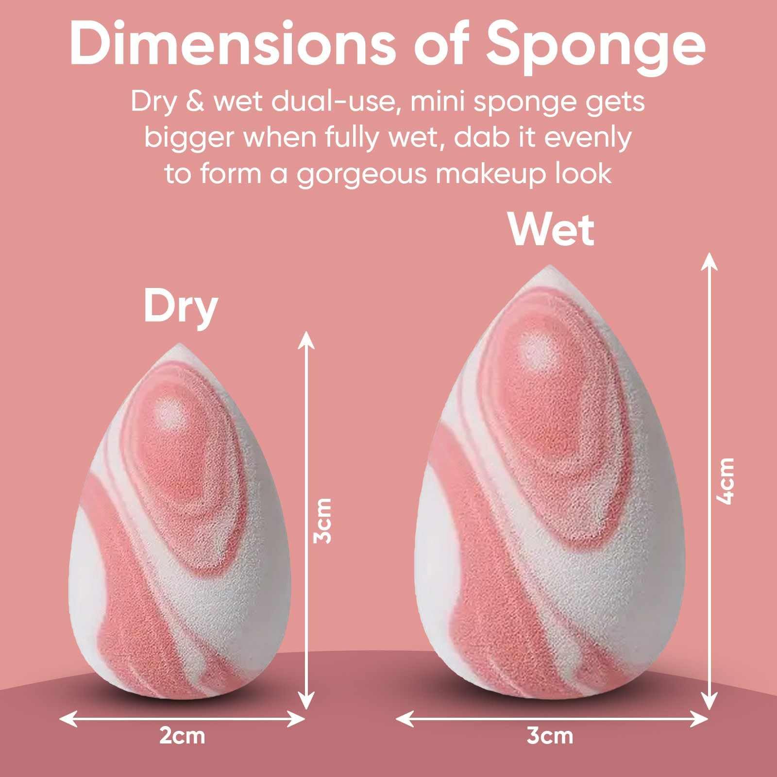 5 Pcs Marble Mini Makeup Sponge Set