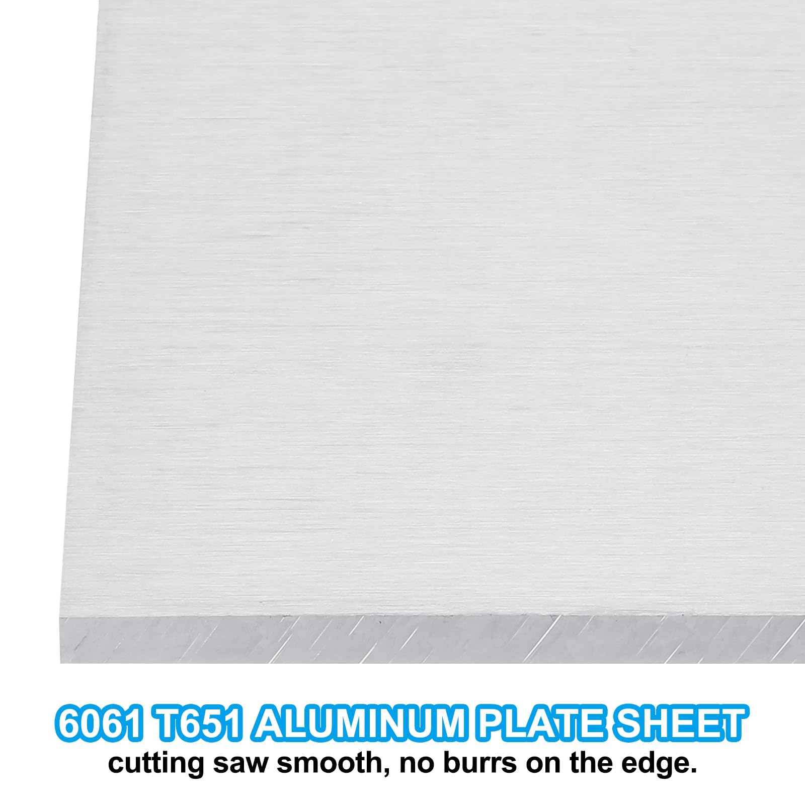 PATIKIL 3pcs Placa de Aluminio 6061, 203x102x6mm Chapa Plana de Metal Hoja Metálica con Película Protectora para DIY Modelo Artesanía Bricolaje Industria Elaboración Perforación