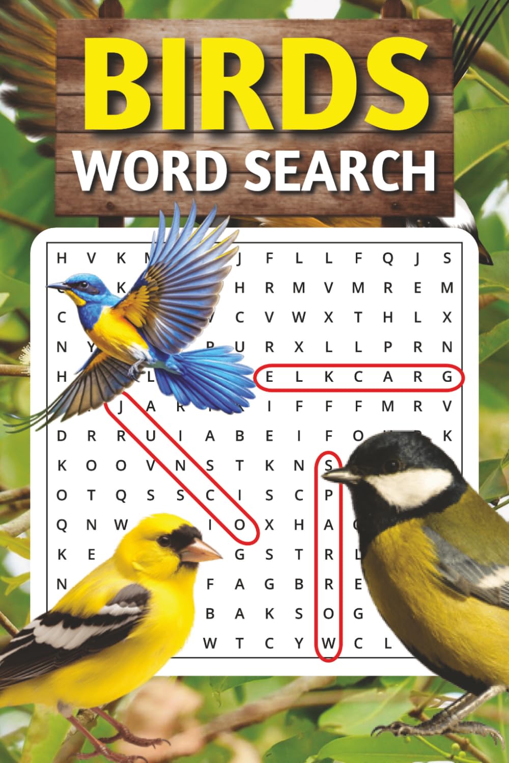 Birds Word Search Book: Large Print Puzzle Book With Bird Species Around The World | 6x9 inches, 100 pages | 50 puzzles with solutions ... Great Gift For Bird Watchers