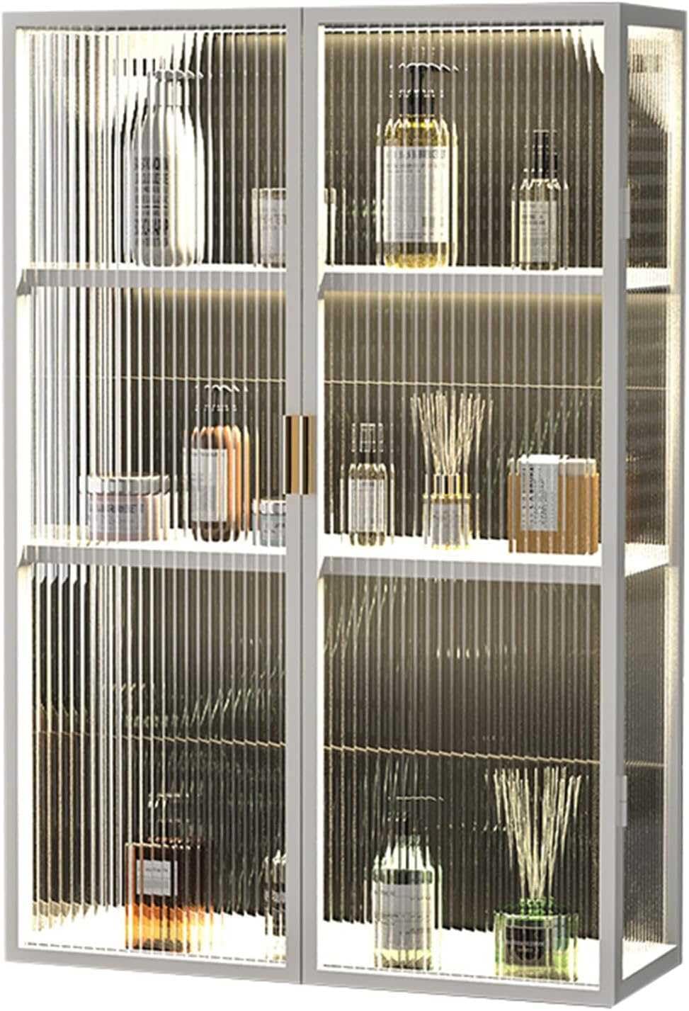 Armario de baño de pared organizador de cosméticos de baño sin obra