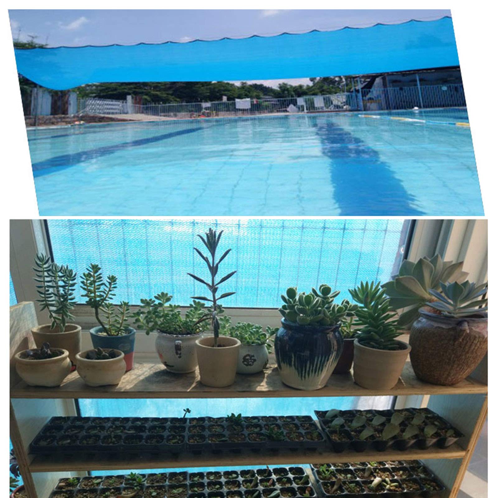 Courtyards Sonnenschutznetz,Schattierungsnetz,Privatsphäre Schutznetz,Für Außenbalkon Garden Plants Swimmingpool Shade Mesh Tarps,2x1.5m(7 * 5ft)