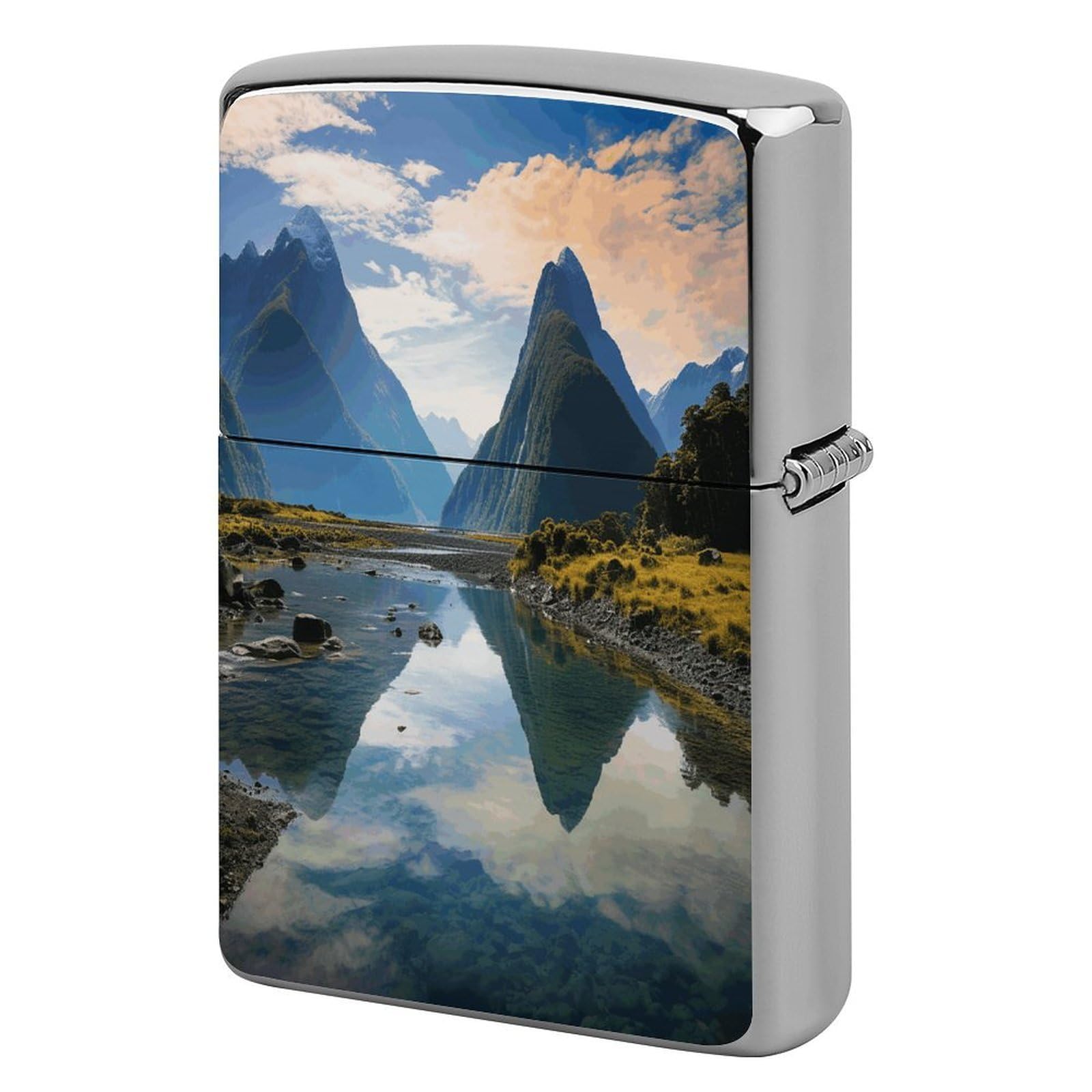 Fodpand Style Fiordland National Park Metal Lighter Case Cover Lighter Sleeve