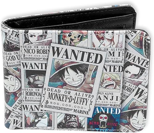Luffy Wallets - Billeteras de piel sintética con bolsillo para monedas, regalo para hombres y niños, WC-One Piece