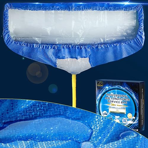 Bolsa de limpieza impermeable de aire acondicionado dividida con paneles de soporte de dos lados y salida de drenaje, bolsa de servicio de lavado de