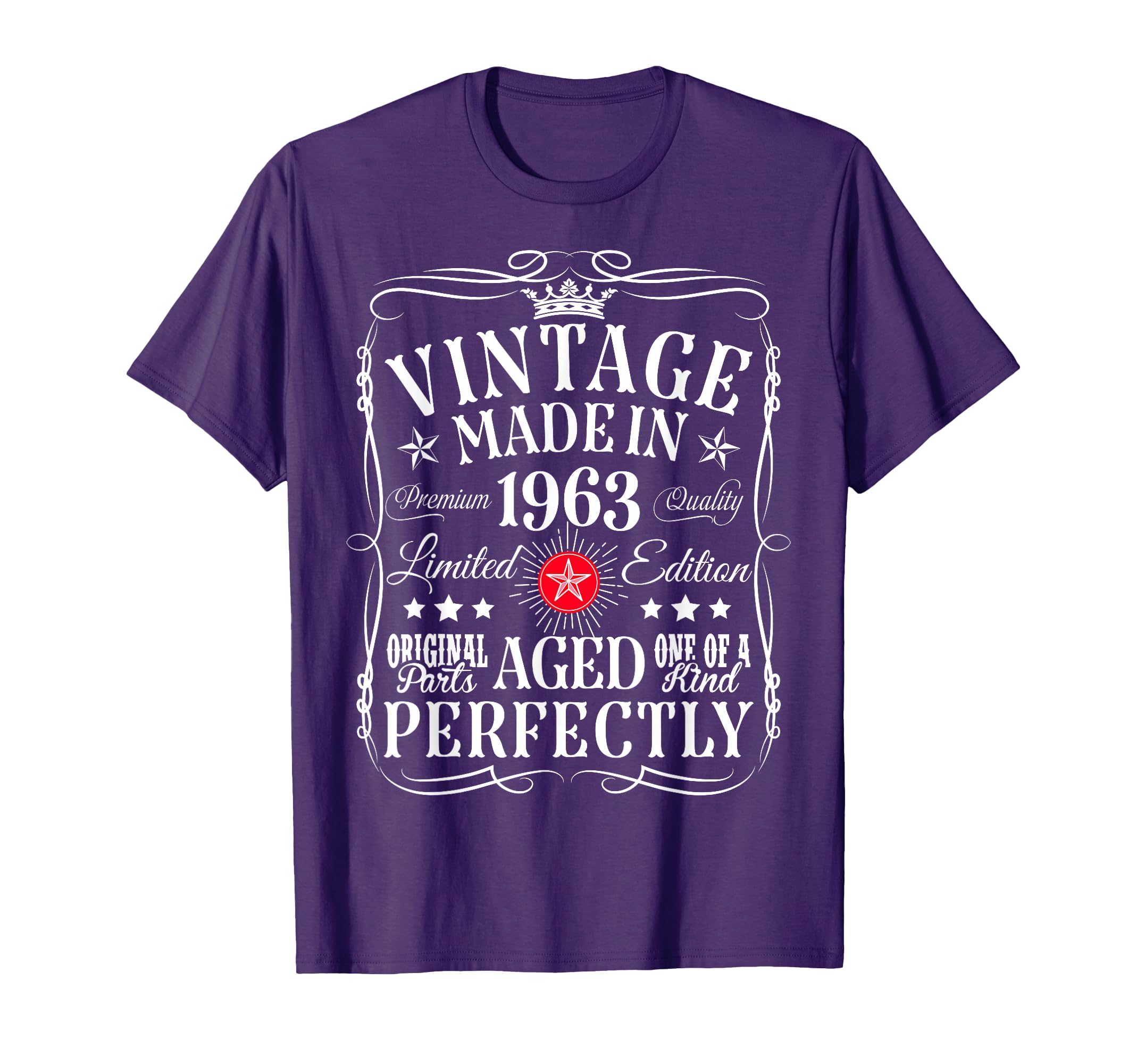 Vintage 63th Birthday Decorations Vintage 1963 63 Years Old T-Shirt