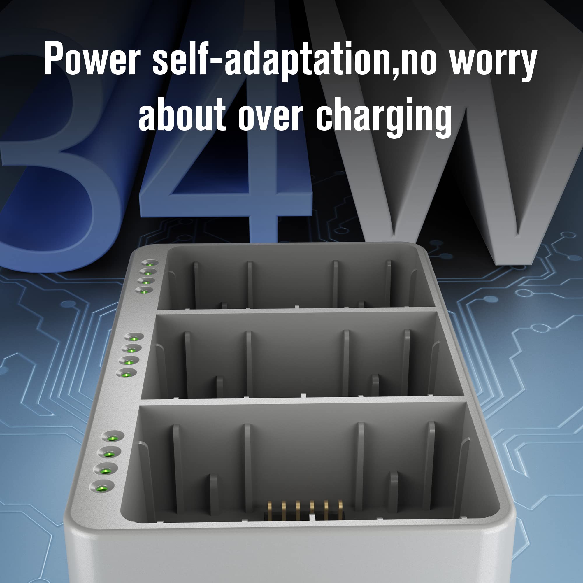 Chargeur DJI Mini 3 Pro, station de charge USB intelligente pour 3 batteries, câble USB-C, charge rapide PD