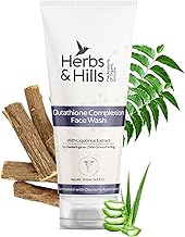 Herbs & Hills Glutathione Facewash for Skin Whitening | Face wash for Oily, Glowing, Brightening | Bright Even Skin Tone Face Wash | Face Wash for Men & Women | Organic & Natural Facewash
