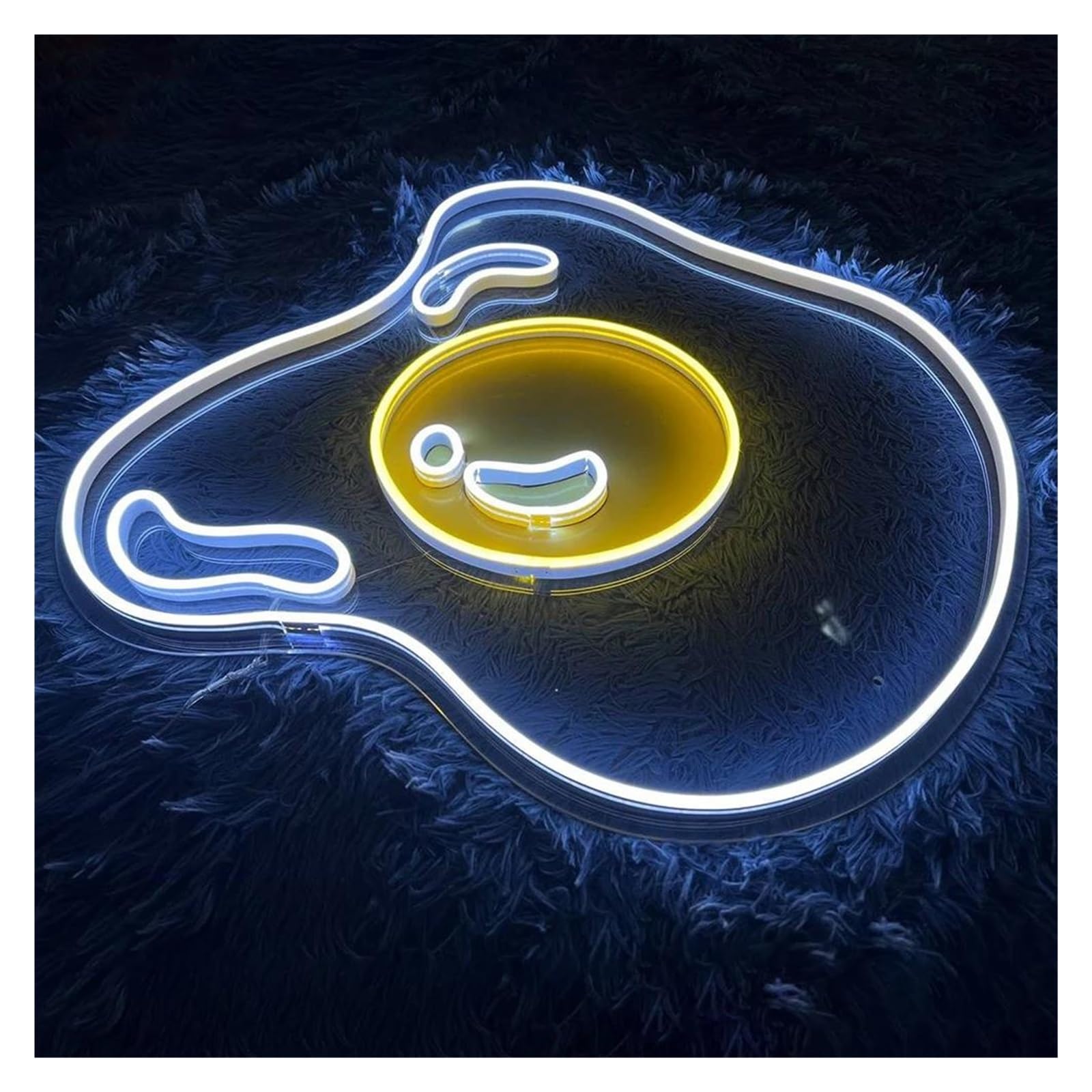 SHOUXI Sign Lamp Fried Egg Neon Sign Business Home Decor Restaurant Kitchen Wall Decoration 50cm