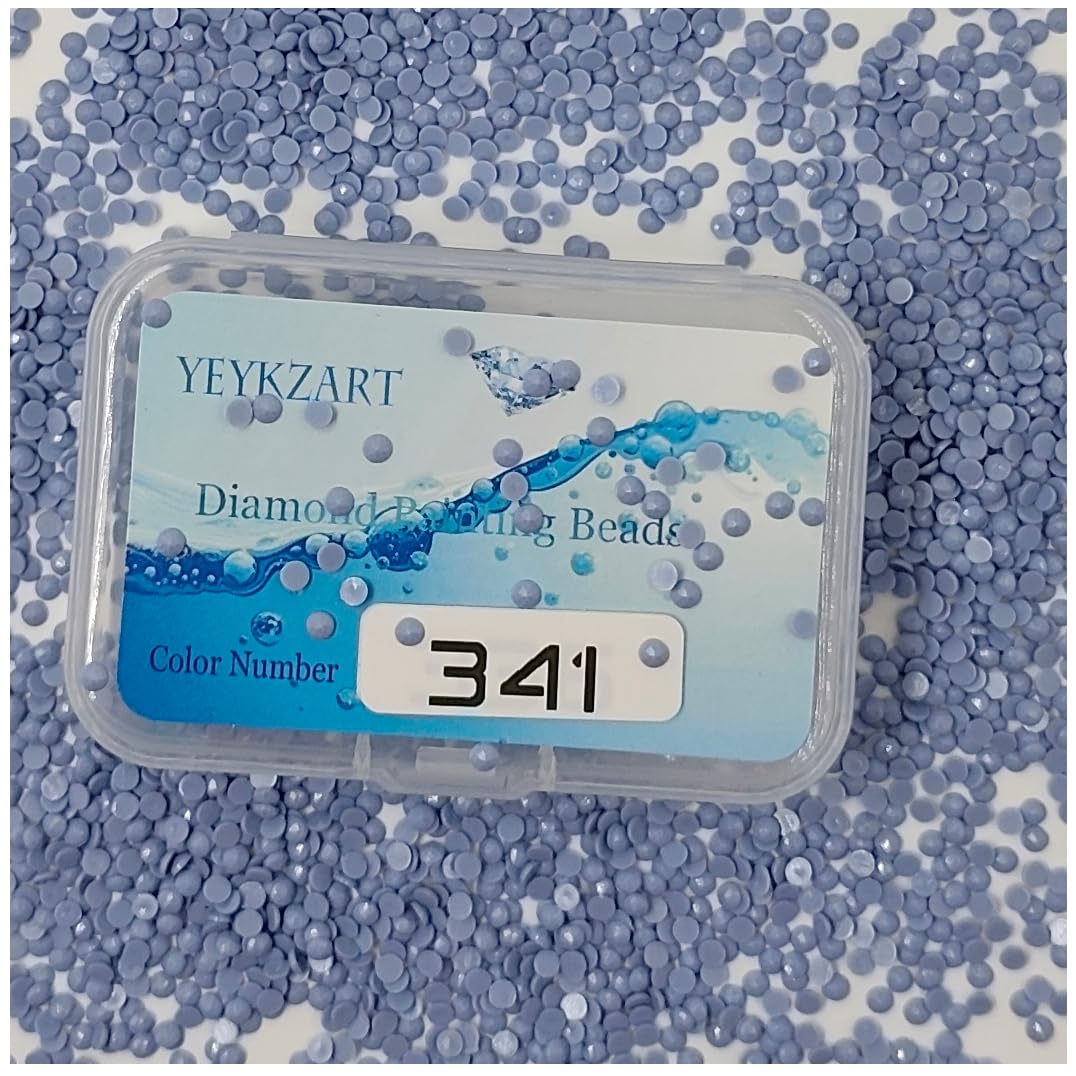YEYKZART 341 Diamond Painting Replacement Round Diamonds Beads Rhinestones Accessories for Diamond Art Missing Color 3500 PCS — image 1