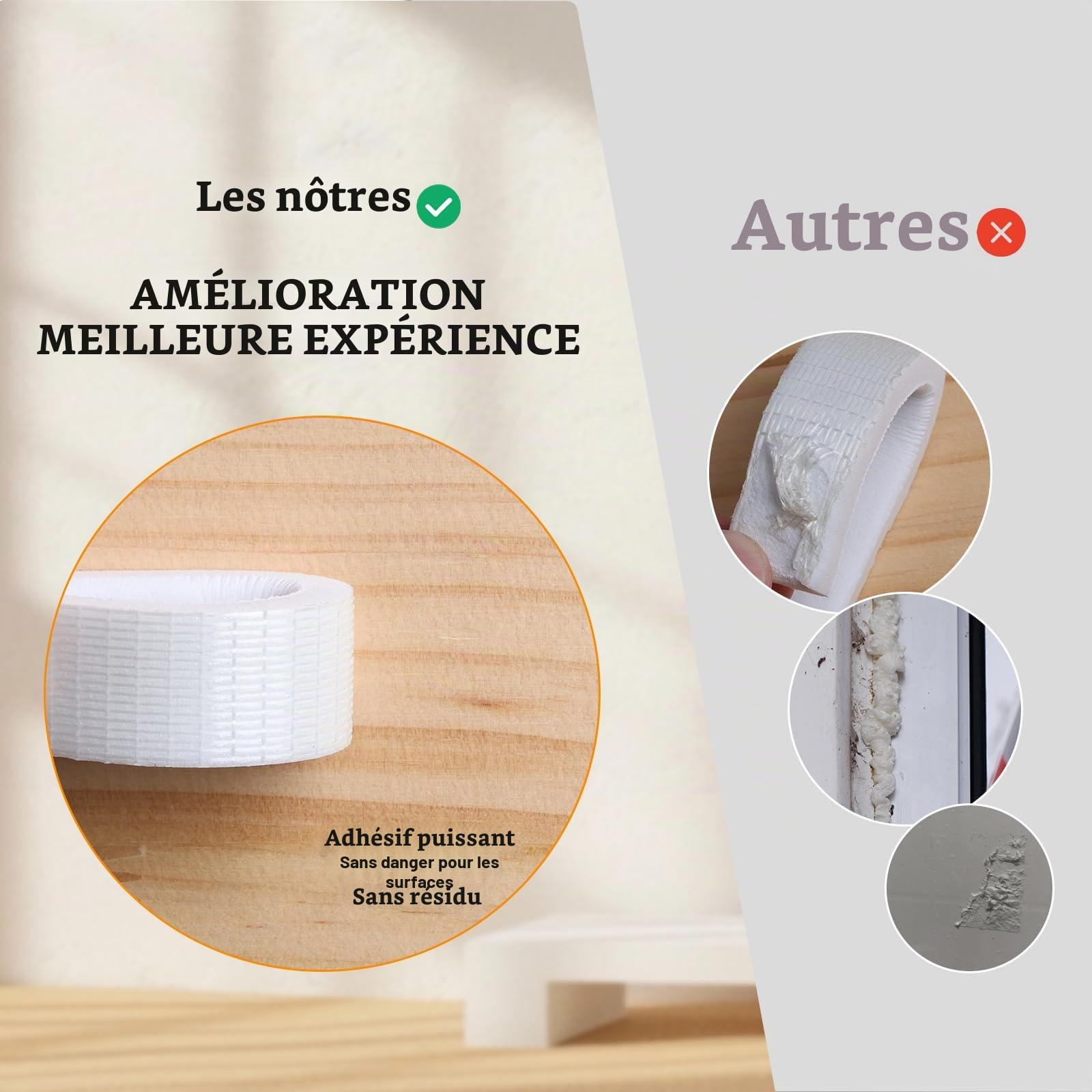 Storystore Joint Isolation pour Porte Fenêtre, Joint Adhésif en Mousse Caoutchouc, 2 Rouleaux 25mm(l) x20mm (H) x2m(L) Bande Caoutchouc Joint Isolation du Bruit Froid, Anti-collision, Antichoc, Blanc