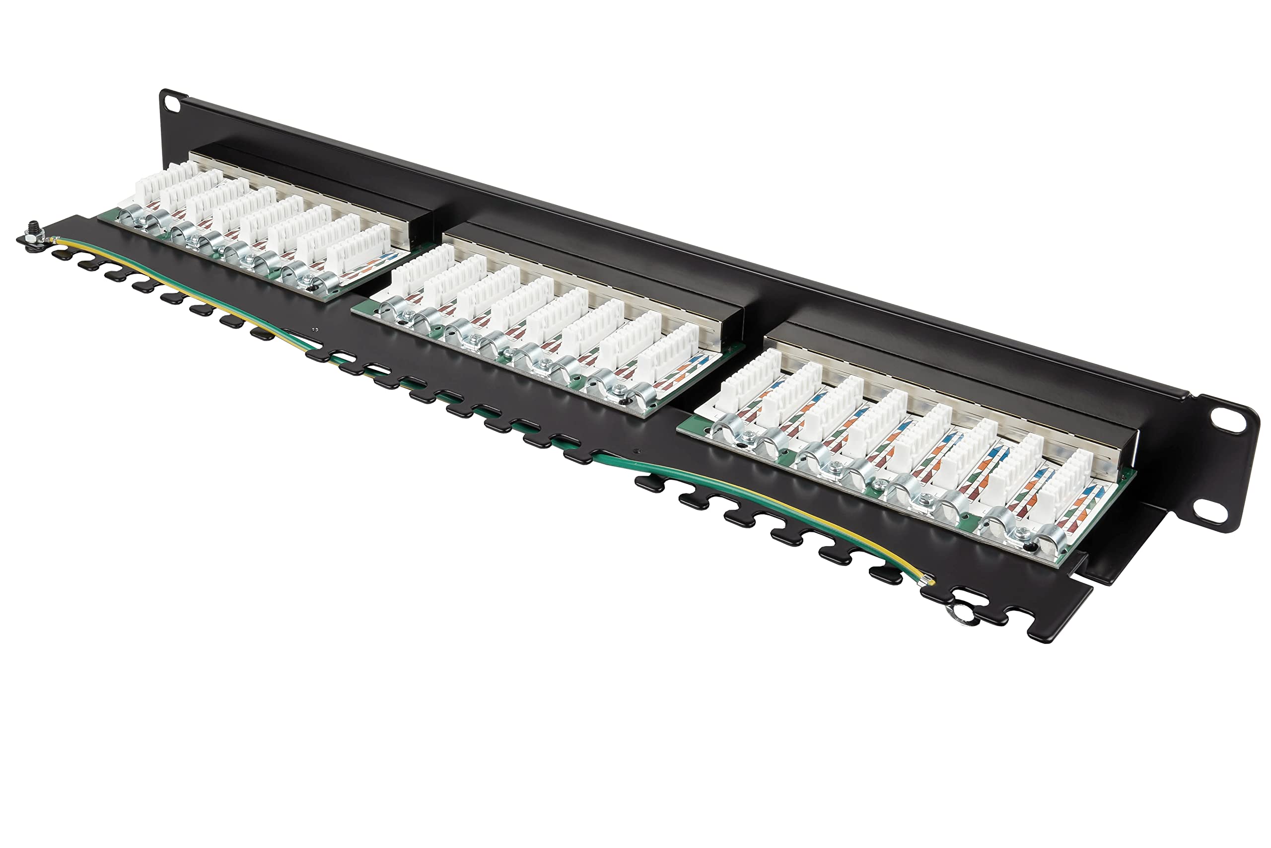 Good Connections® Patch Panel/Patch Panel - 19" - Montaggio server/montaggio su rack - Cat. 6.500 MHz - Compatibile con 10-GIGABIT - 24 porte - 1U - Schermatura STP - Apertura senza attrezzi - Jet
