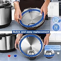 Vista 5 de Paquete de 3 anillos de sellado de 6 cuartos para anillos de sellado instantáneo de ollas de repuesto para sello instantáneo de olla de 5/6 cuartos