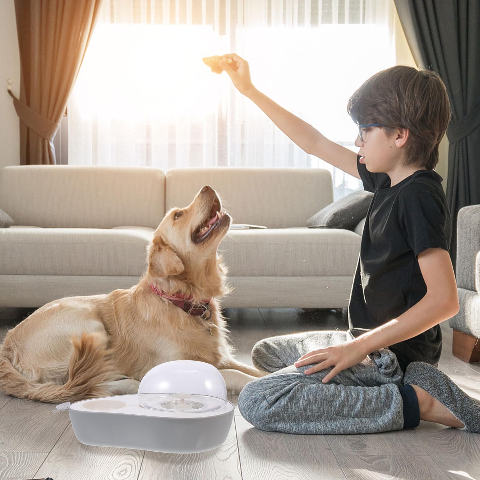 Lurrose Plastik-wassernapf Verschleißfester Haustier-wasserspender Haustier-tränke Einfach Zu Verwenden Reinigen Für Hunde Und Katzen
