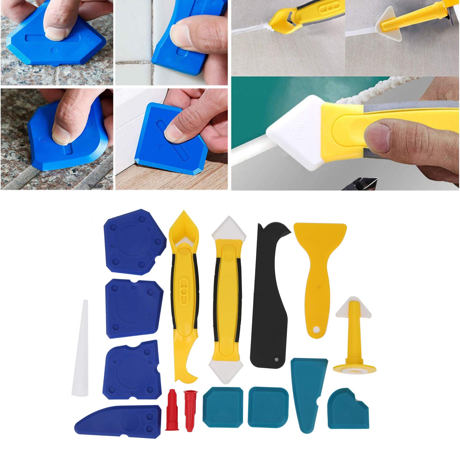 Buy 16Pcs Caulking Finisher Tools, Plastic Glass Glue, Plastic Scraper