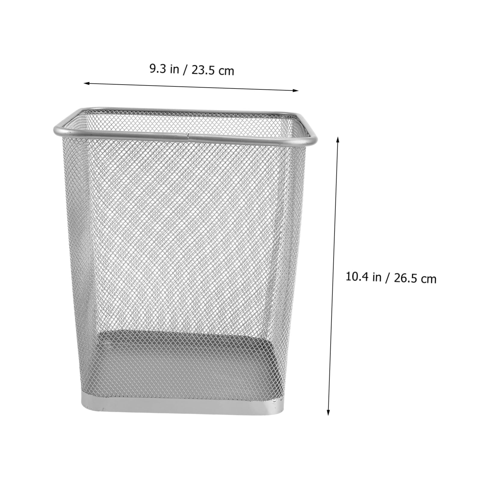 Alipis Metal Garbage Bin Mesh Trash Can Square Wastebasket Open Top Waste Basket Bin Trash Can Garbage Cans for Under Desk Office Home Apartment Dorm Room Bedroom Mesh Rubbish can