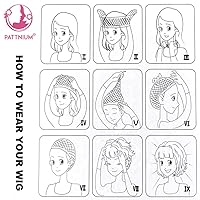 Vista 7 de Peluca rubia para niños, peluca larga y recta, pelucas rubias para niños, pelucas sintéticas resistentes al calor (rubio)