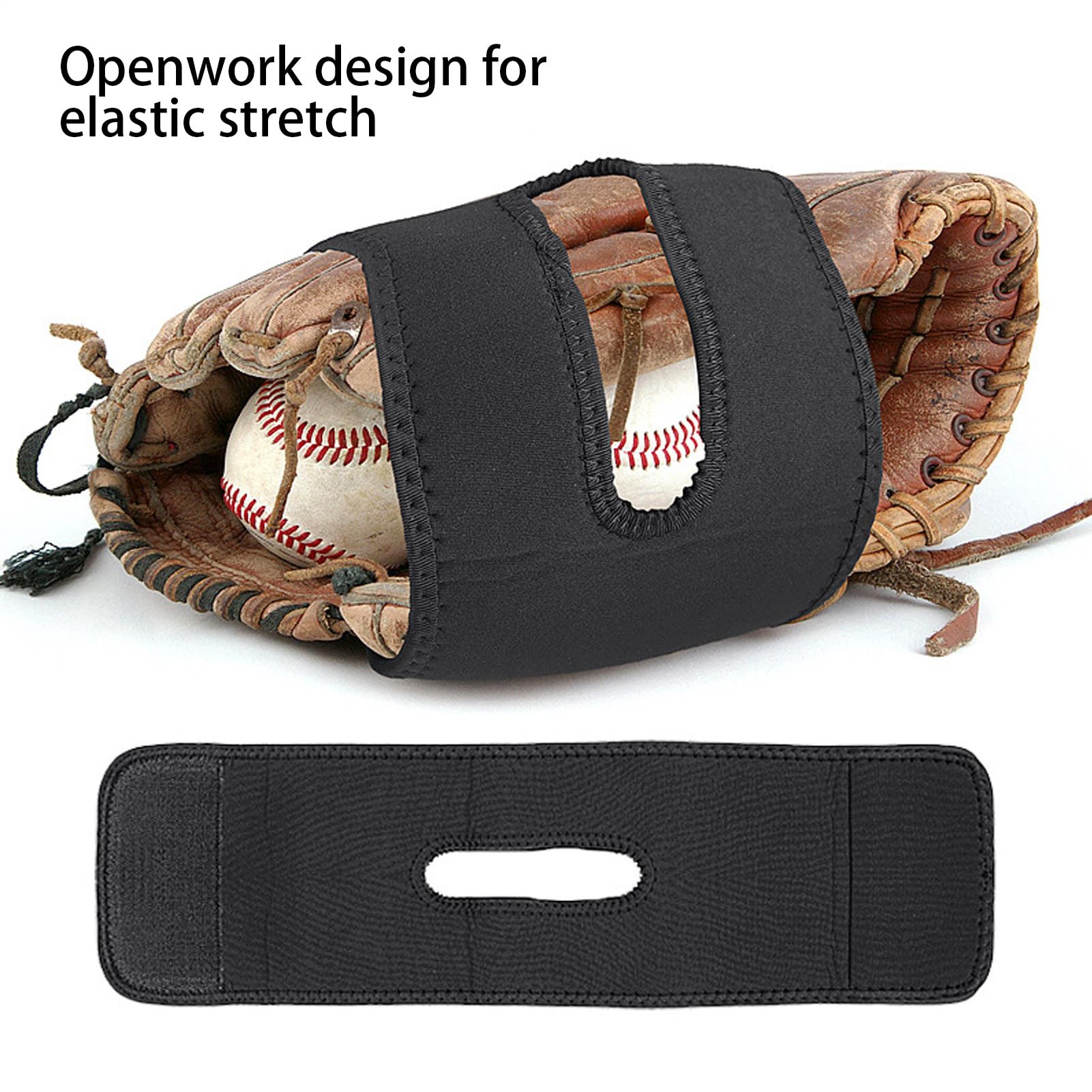 Baseball-Handschuhwickel, stoßdämpfender Trainingsgurt, elastischer Handschuh-Former, langlebiges Baseball-Handschuh-Zubehör, hält die Tasche geformt für Sportler, ideal für Schlaghockey-Übungen