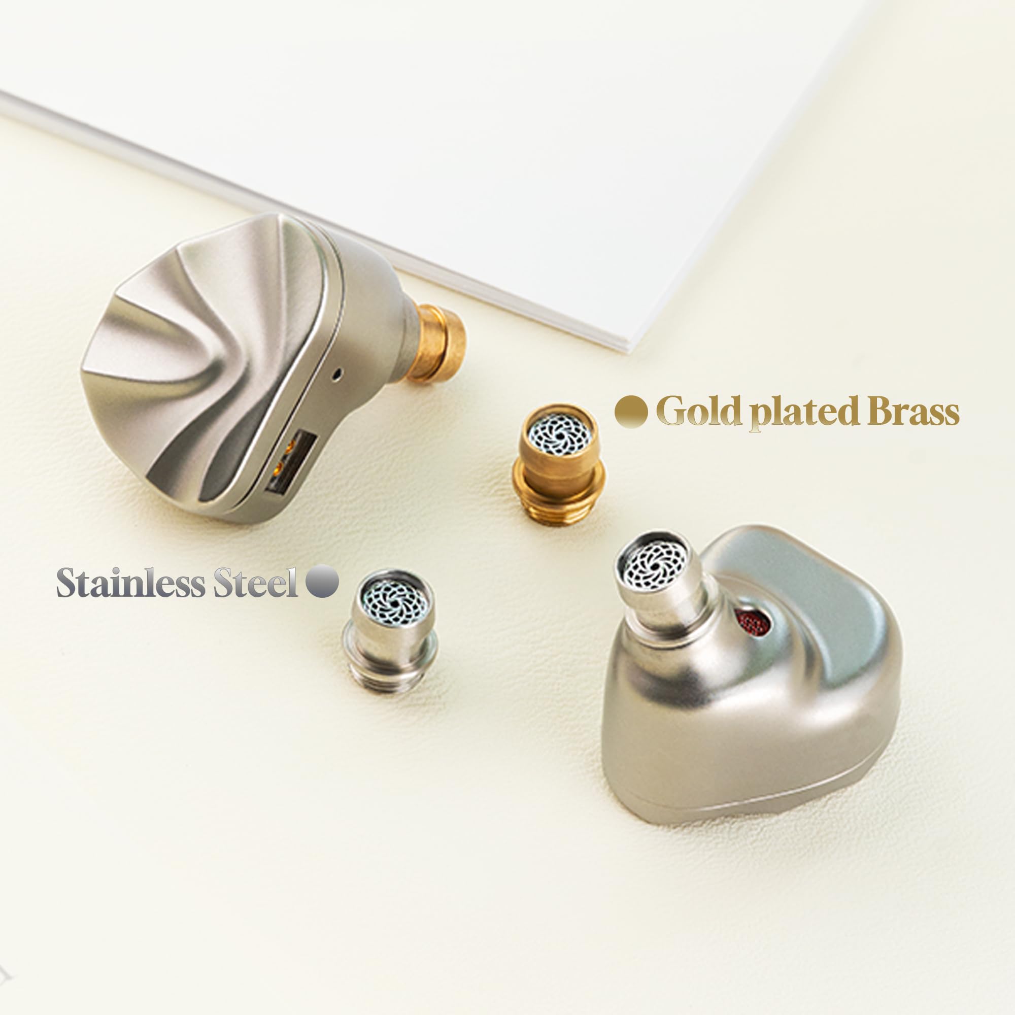 iBasso Jr. Cookie Ti dynamiczne słuchawki magnezowe/aluminiowe, stop tytanu, podwójny obwód magnetyczny 0,4 cala (10 mm), słuchawki, membrana ze stopu magnezu/aluminium, podwójny obwód magnetyczny