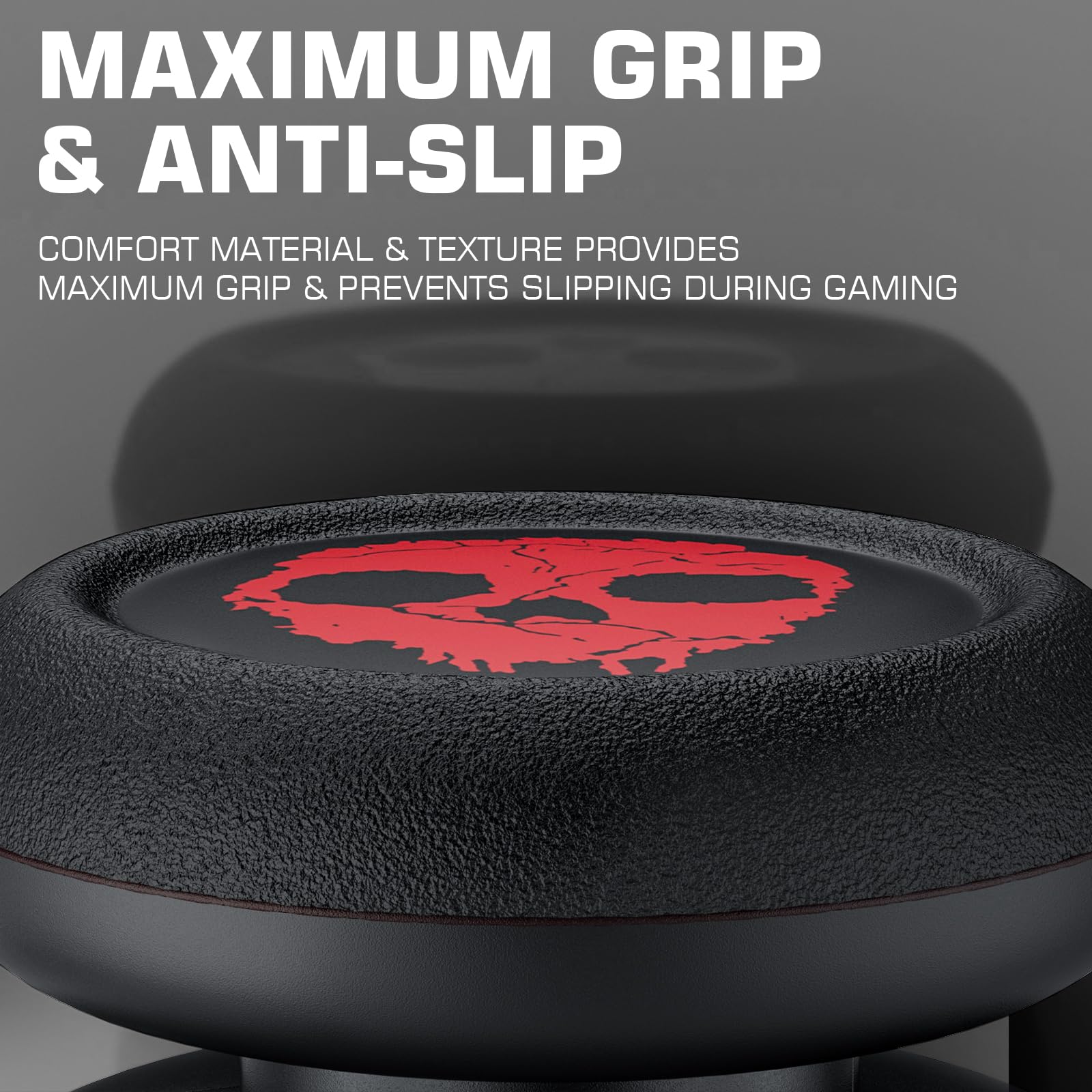 Extensor de pulgar que no se cae y funda de agarre de silicona, 2 juegos para Xbox Series X/S y Xbox One S/X (rojo fantasma)