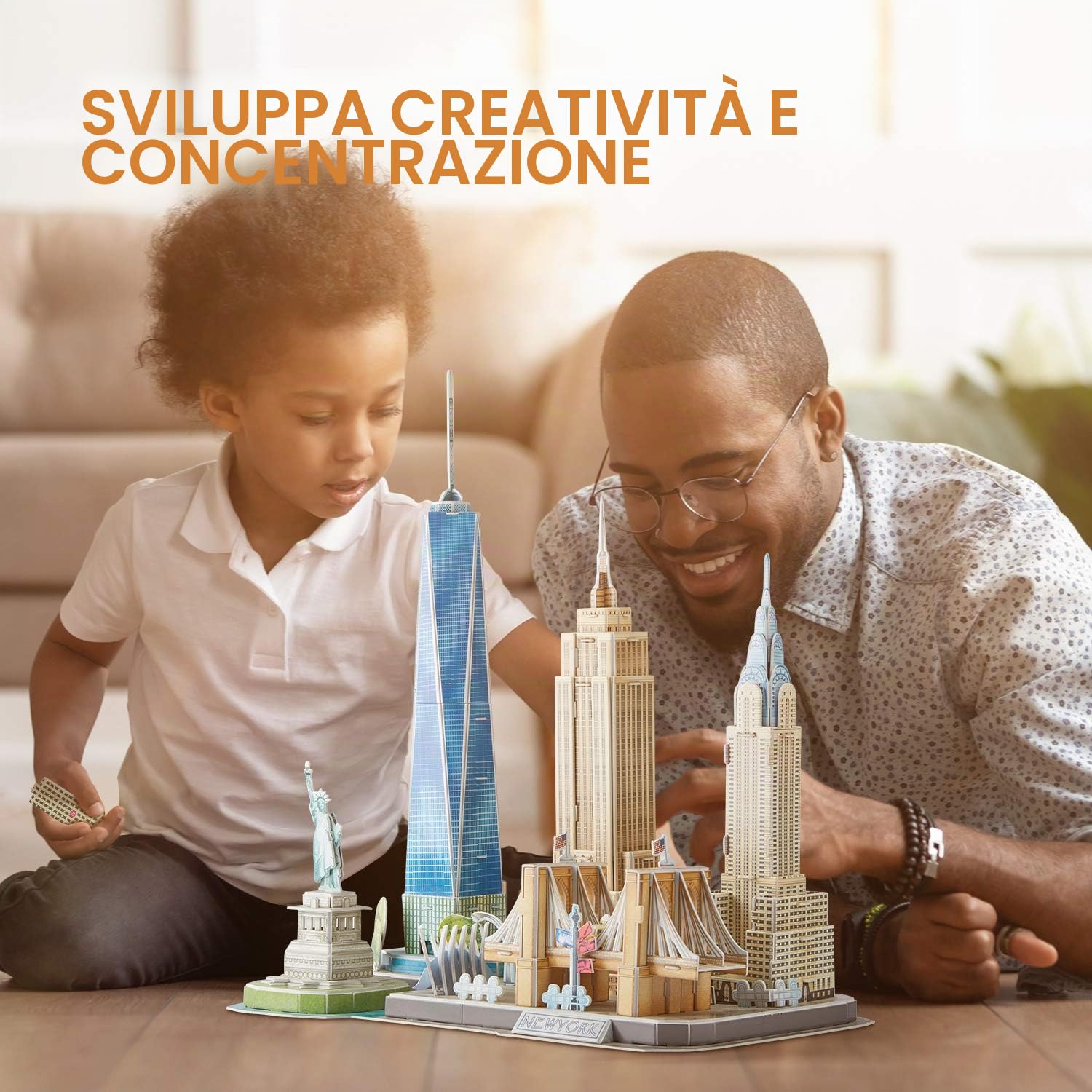 CubicFun Puzzle 3D New York CityLine Architettura Kit di Modellismo Souvenir per Bambini e Adulti