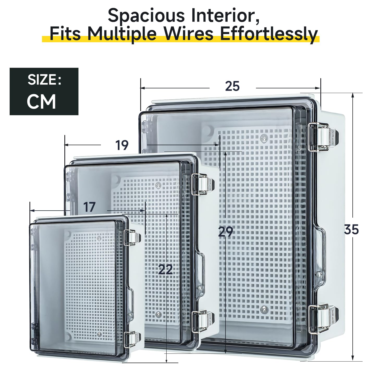Junction Box Outdoor Waterproof Electrical Box Project IP67 ABS Enclosure — Amazon image 7