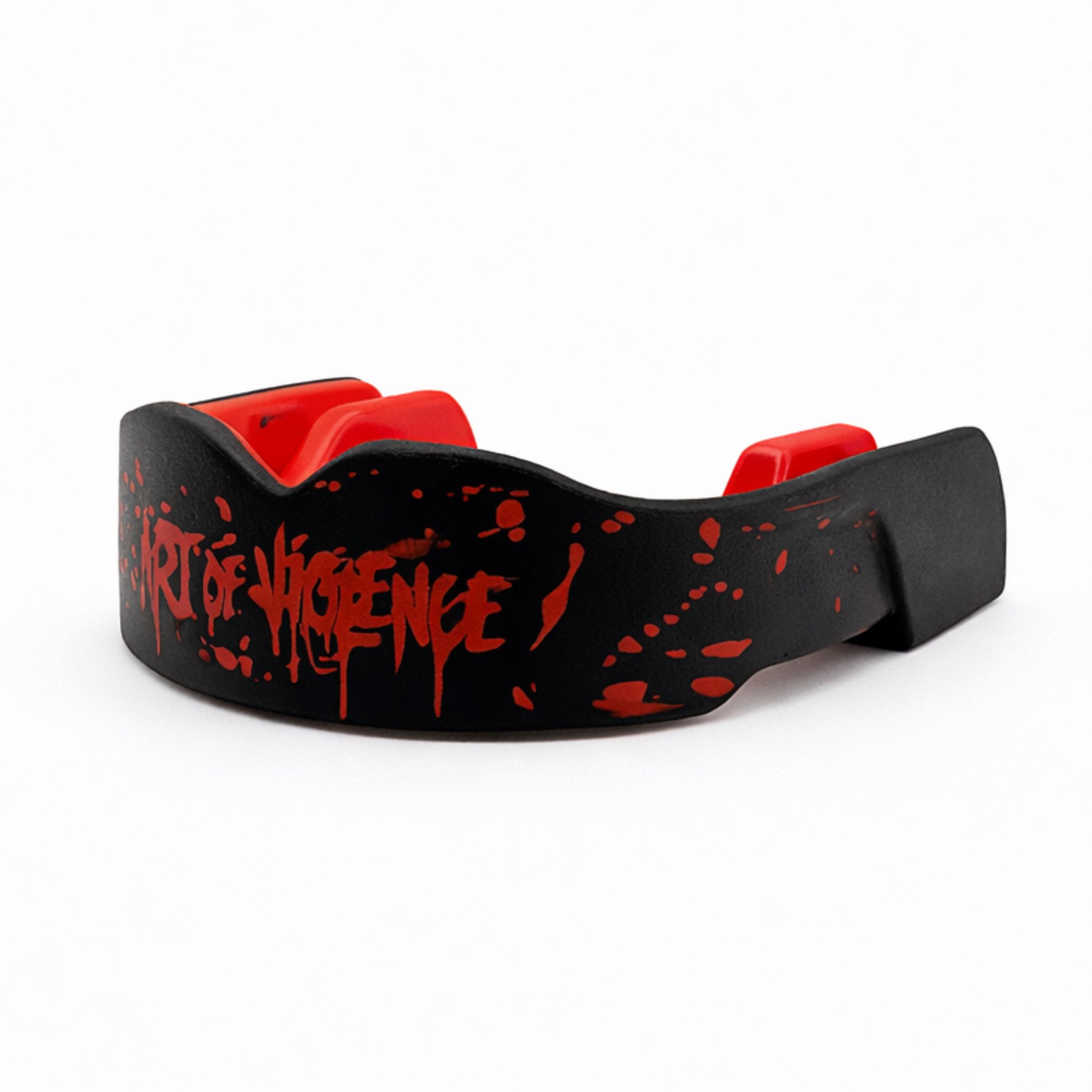Art of Violence Mouthguard Black Blood Reign for Boxing, Kickboxing, BJJ, MMA and All Combat Sports Duel Layer Protection with Custom Gumsheild Case