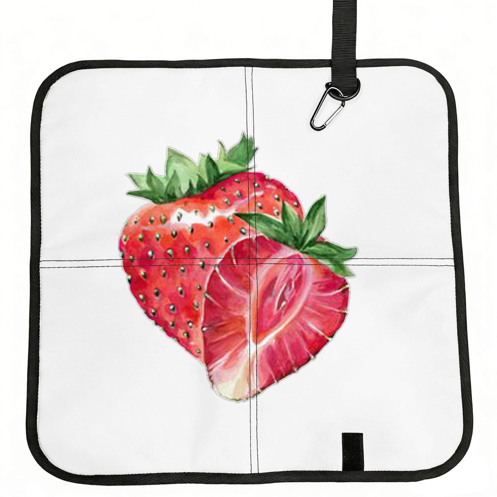 bghdfa Strawberry 1 Print Outdoor Sitting Mat Waterproof Oxford Cloth Seat Cushion Folding Foam Camping Seat For Picnic