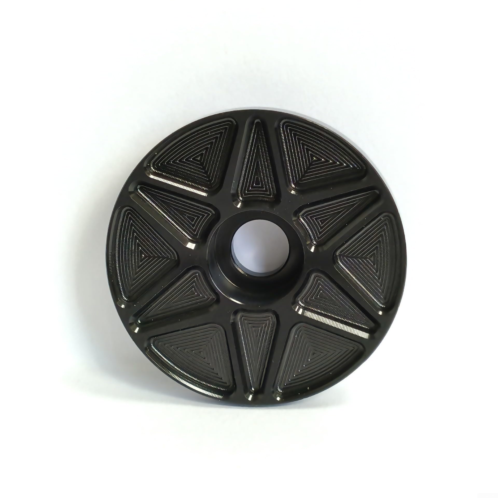Todikaper CNC Alloy Bike Stem Top Cap 28.6mm Silver(Glossy Black-Y003T)