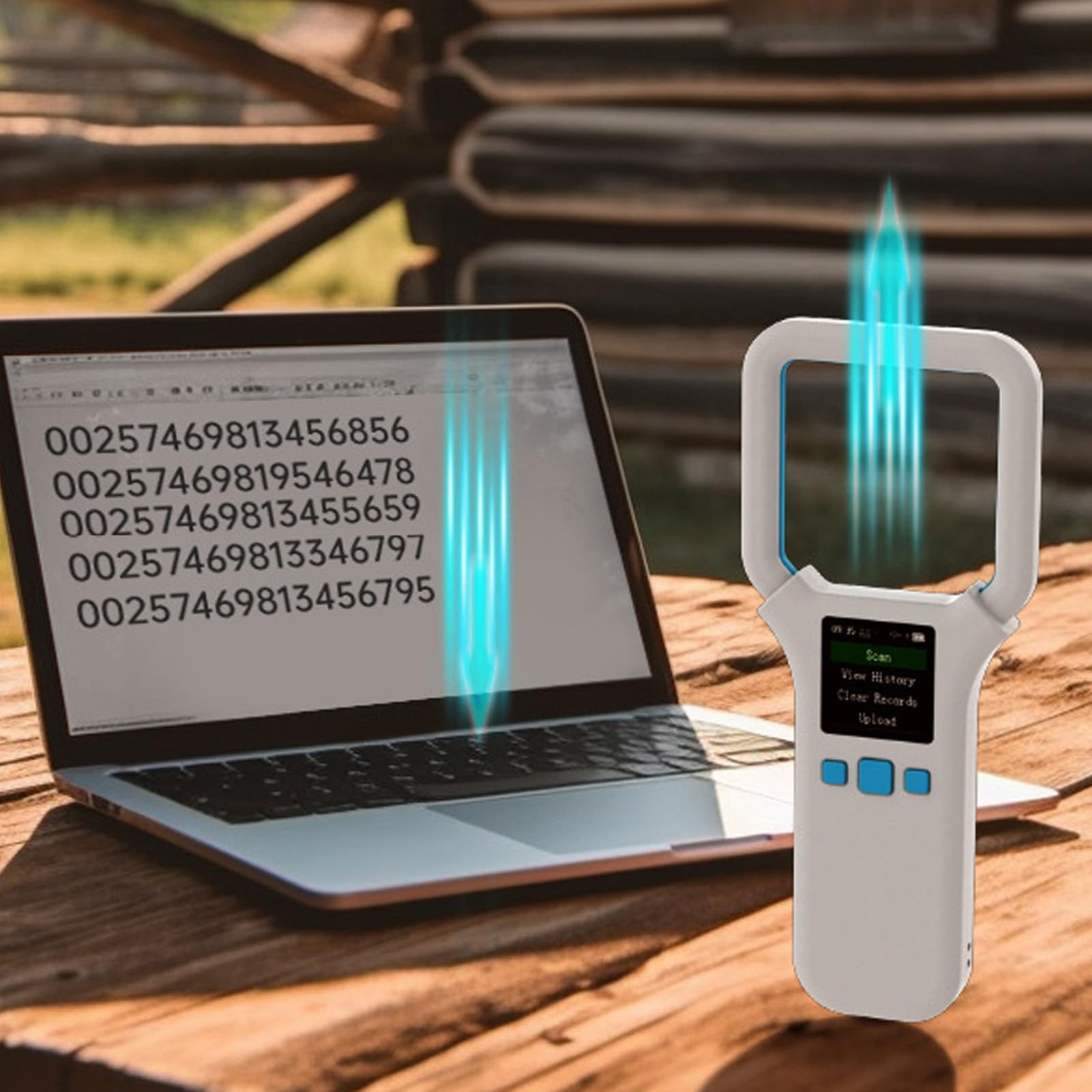Scanner de puces pour Animaux de Compagnie, 134,2 kHz 125 kHz à Double fréquence Plastique Portable Rechargeable de Recharge de lecteurs d'animaux Distance de Balayage et