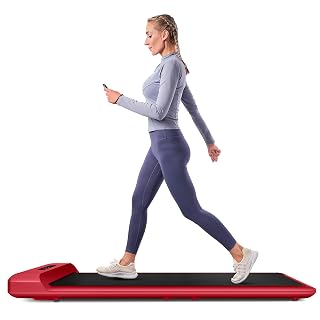 WALKINGPAD C2 Folding Treadmill Foldable Walking Pad Ultra Slim Smart Fold Free Installation Gym Running Device for Home Office Under Desk Max User Weight 110Kg, Speed 0.5~6 Km/Hr, Red