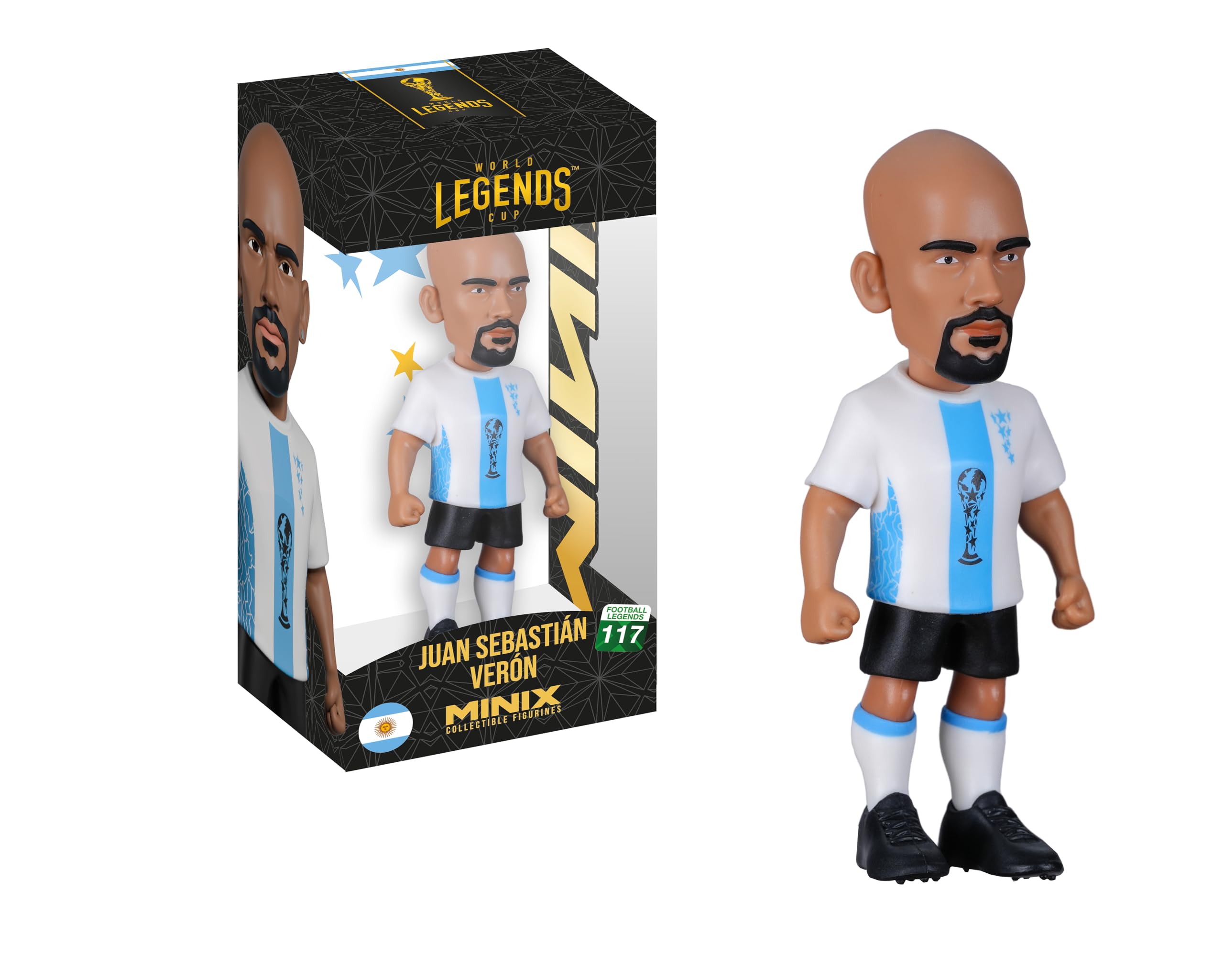 MINIX - Football Legends - World Cup of Legends #117 - Argentina - Verón - Collectible Figure 12 cm