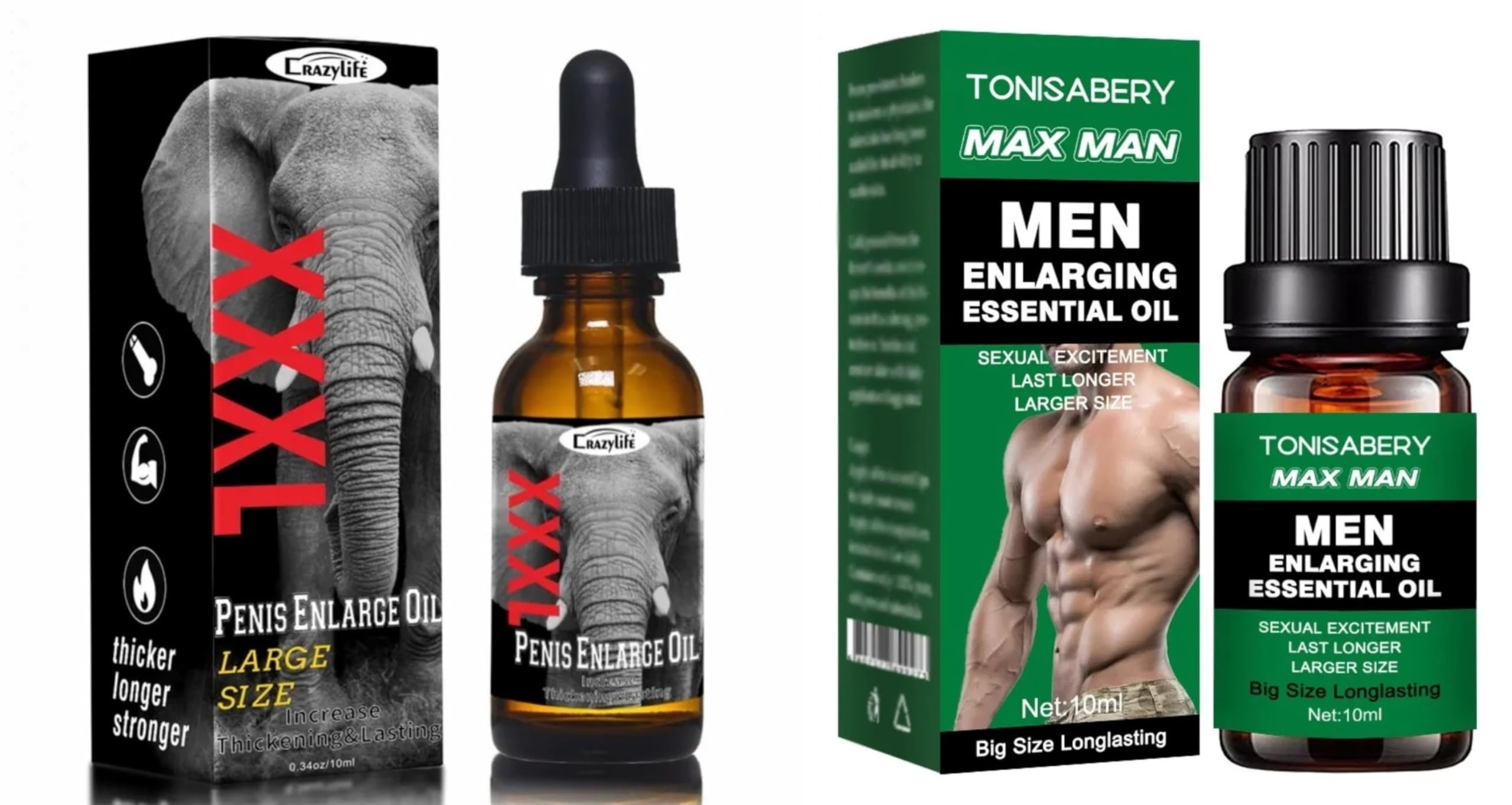 CRAZYLIFE Enlarge Oil, TONISABERY Enlargement Oil for Men BLSEX Enlarger TONISABERY Oil (F396-MAX-GRN)