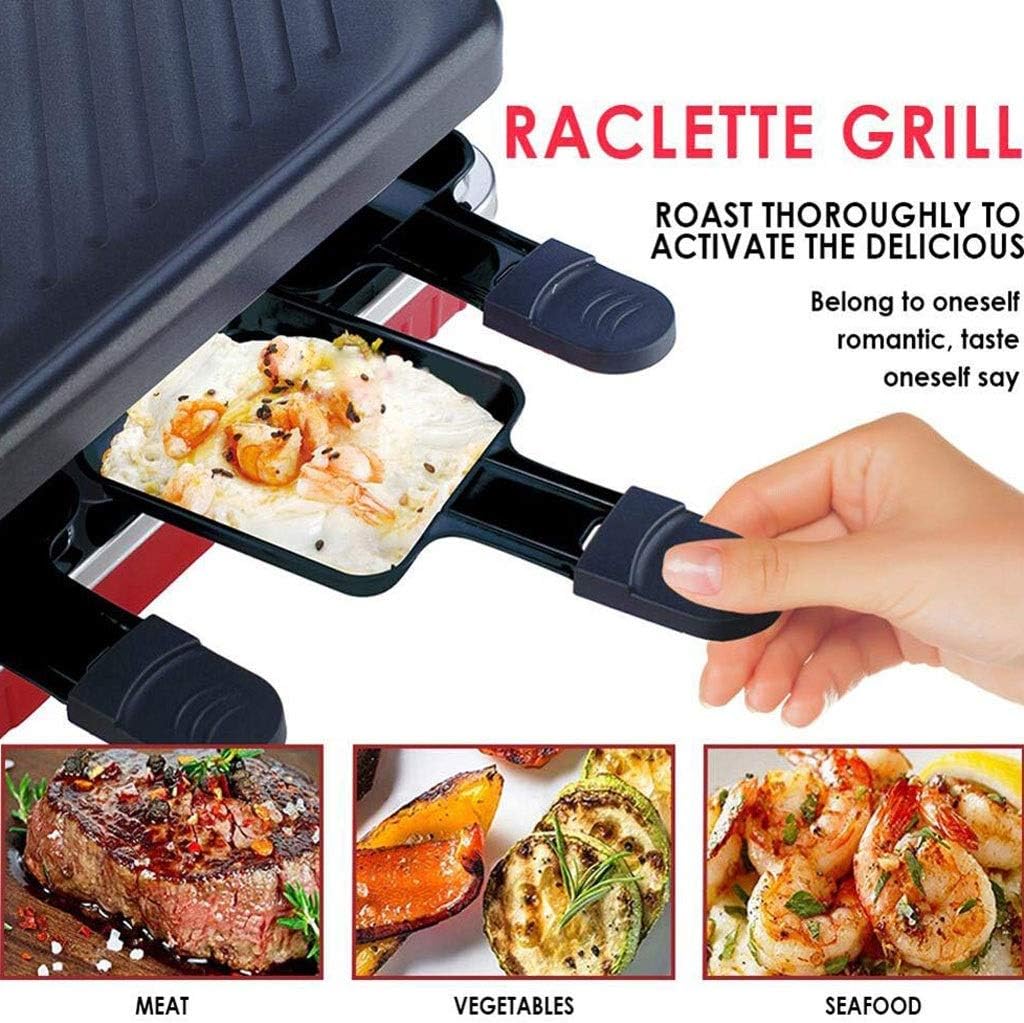 Barbecue Dish,Smokeless Indoor Grill,Portable Electric Gril 2 Layers Temperature Control Knob, 1300W