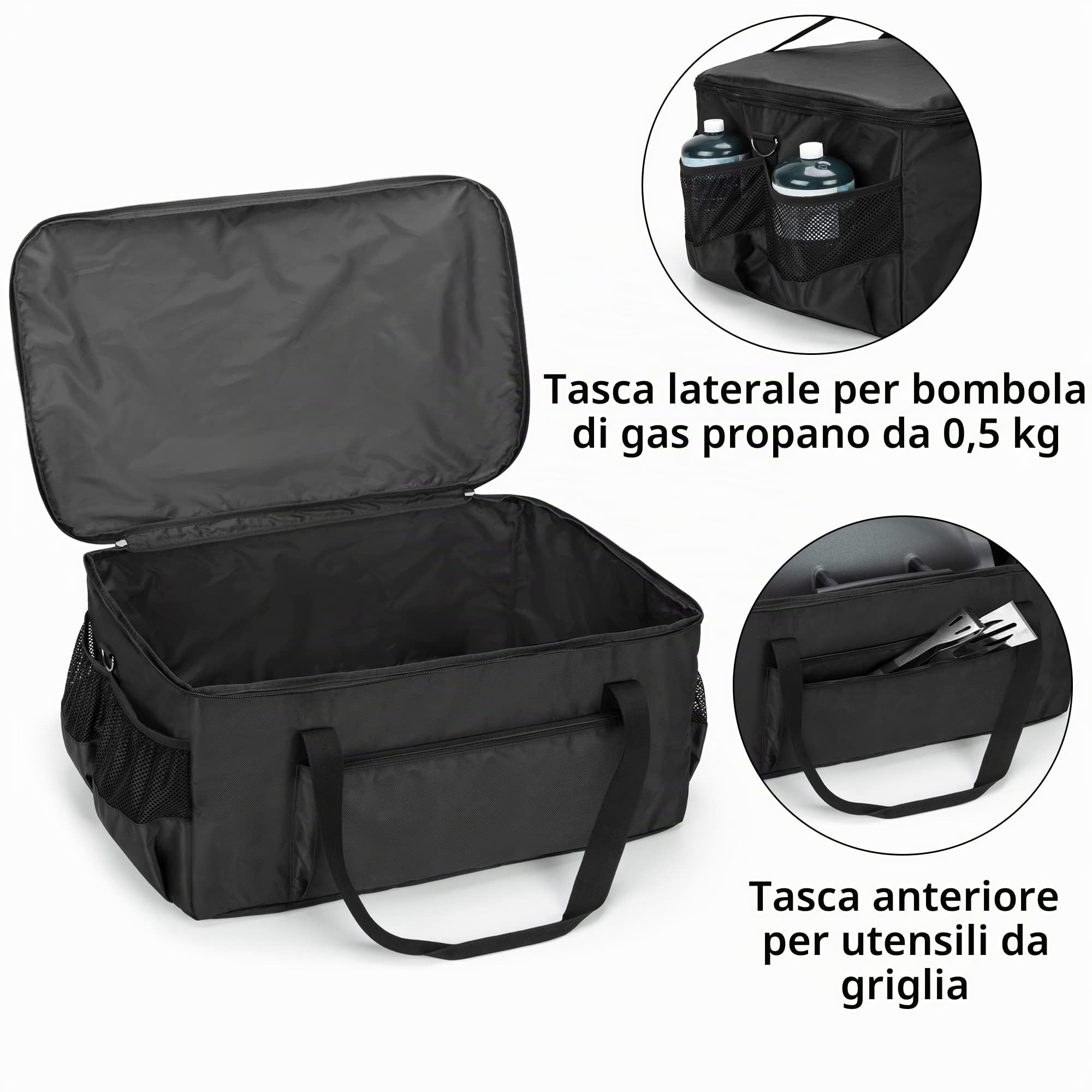 samdew Borsa con Manico per Utensili da Griglia da Campeggio (Design Brevettato)