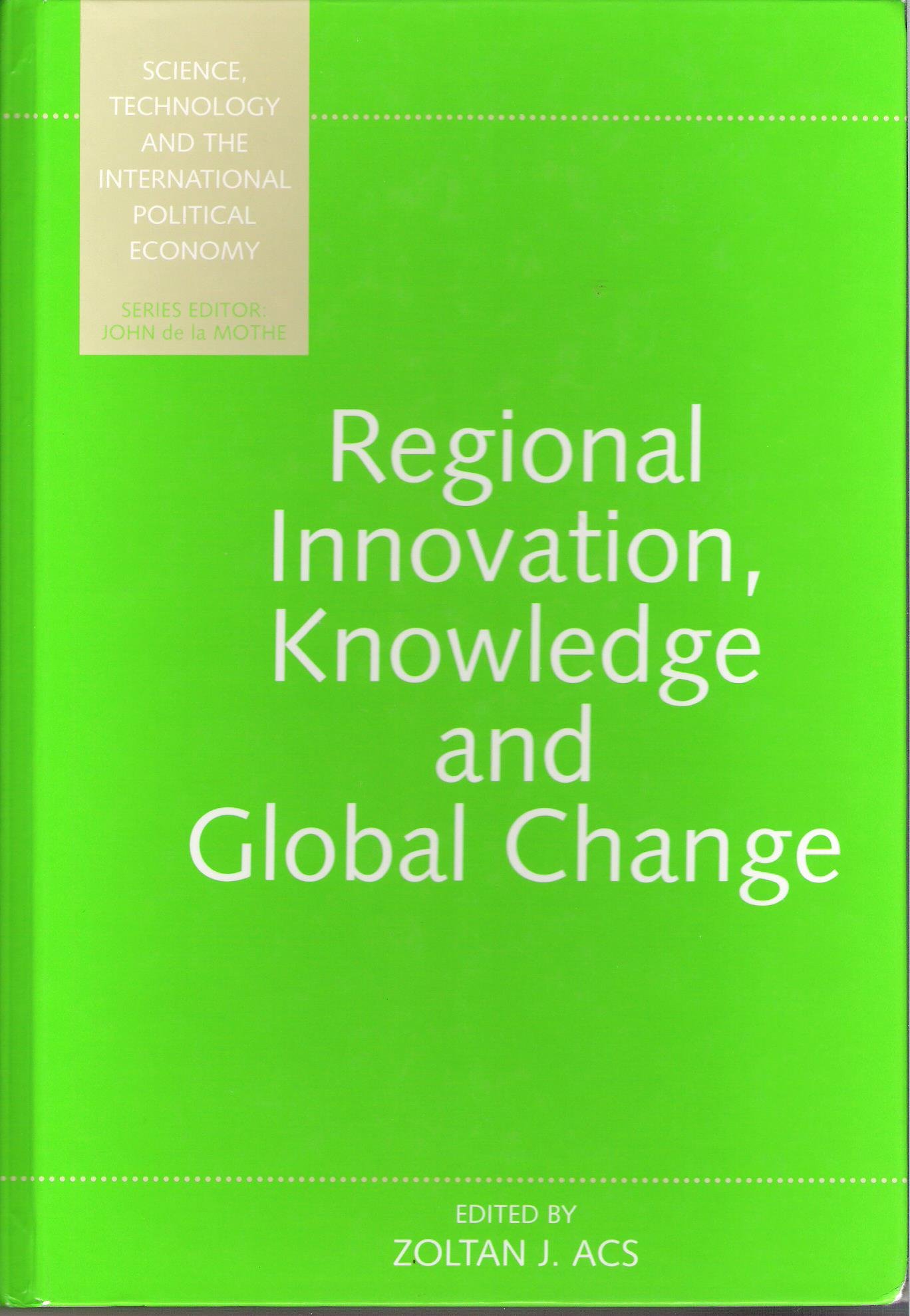 Regional Innovation, Knowledge and Global Change