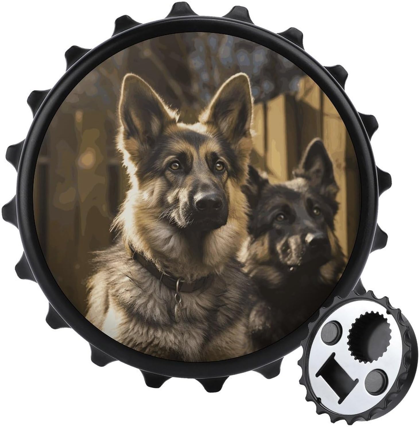 Magnetic Bottle Opener for Fridge 3.1 Inch, Cute Cap Shape with Cap Catcher