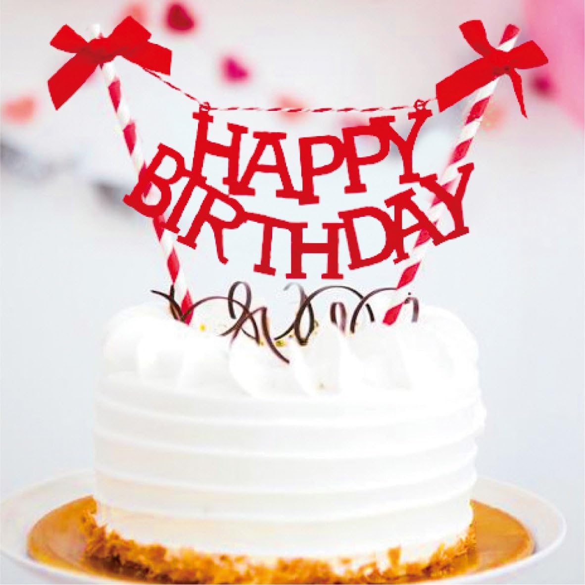 往復送料無料 ケーキトッパー Happy Birthday ピンク お誕生日 お祝い Sbp 006 Discoversvg Com