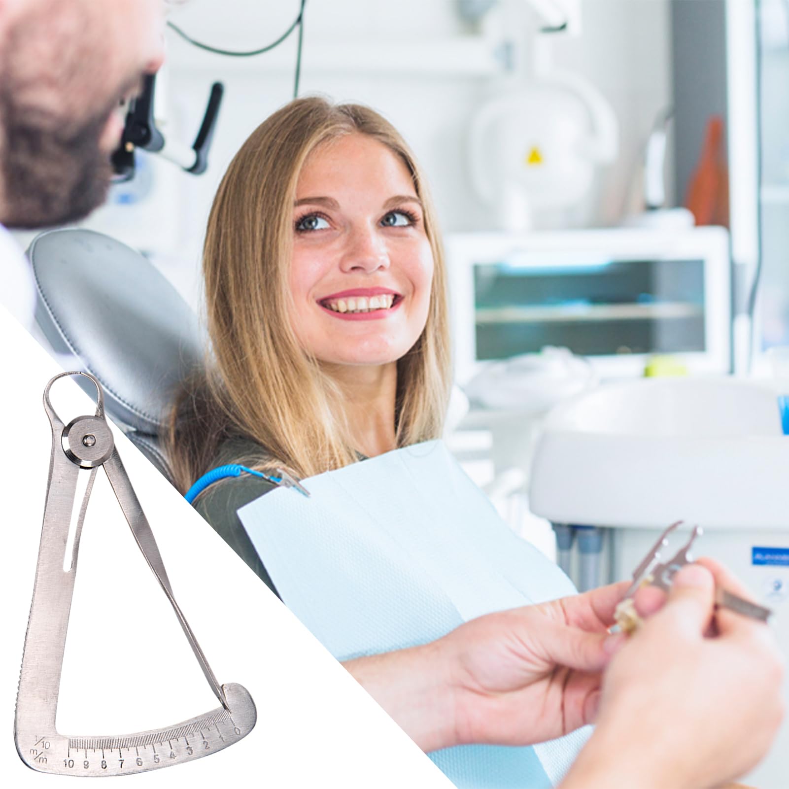 Calibro del triangolo di precisione in acciaio inossidabile - Utensile dentale ad alta precisione, spessore manuale corona