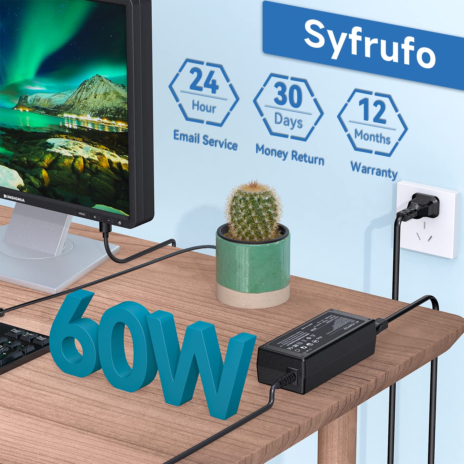 Power Cord for Insignia 19