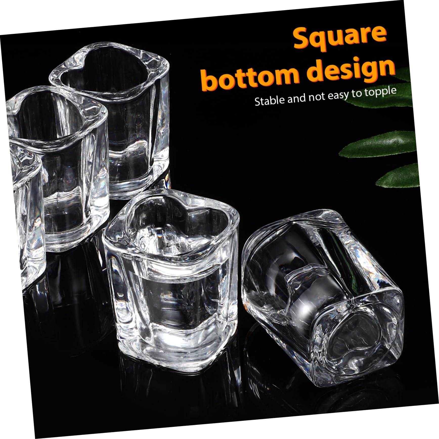 6pièces Lot de Verres à Shot Forme de Cœur Verre à Cocktail pour Fêtes