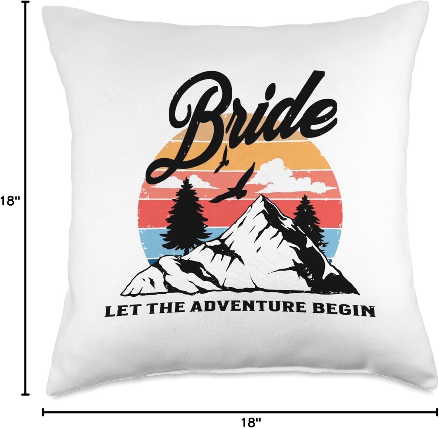 Camp Bachelorette Bride Rustic Outdoor Wedding Party Gift Throw Pillow